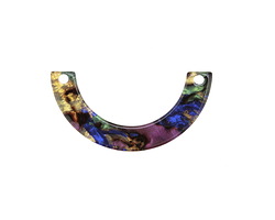 Zola Elements Abalone w/ Black Backing Acetate U-Shape Link 30x15mm