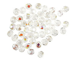 Czech Glass Crystal AB Fire Polished Round 3mm