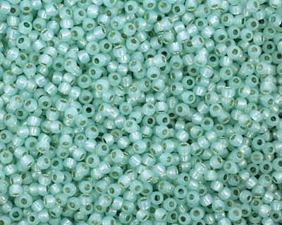 TOHO Milky Light Peridot (with Silver Lining) Round 11/0 Seed Bead