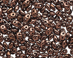 Dark Bronze SuperDuo 2x5mm Seed Bead