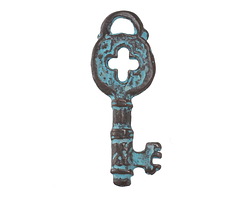 Mykonos Copper (plated) Patina Key Charm 12x32mm