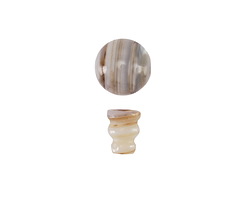 Black Sardonyx Round Guru Bead 10mm