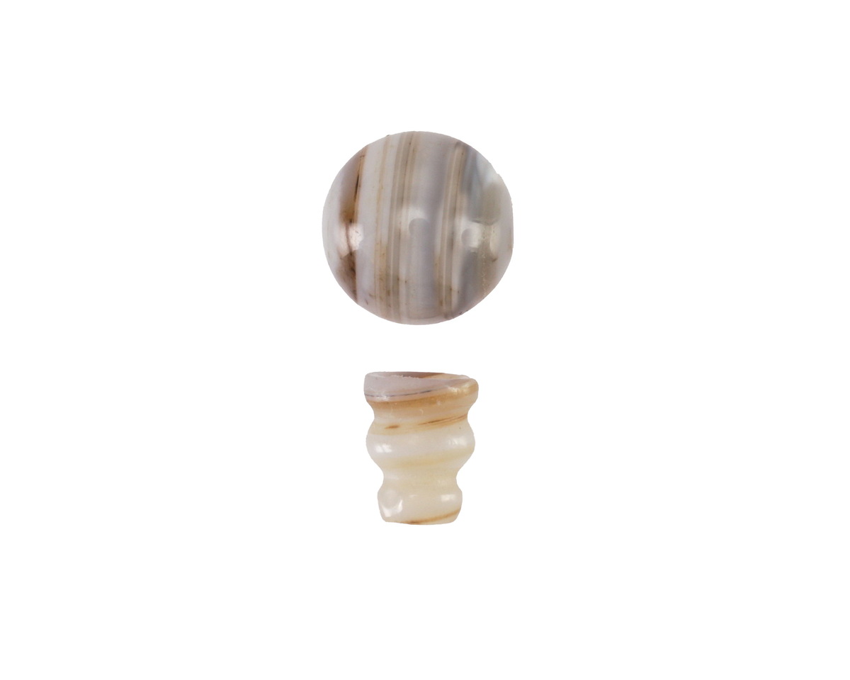 Black Sardonyx Round Guru Bead 10mm