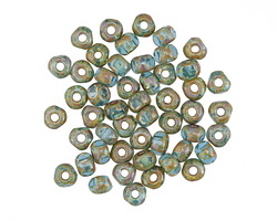 Czech Glass Beach Glass Picasso Trica Beads 3x4mm