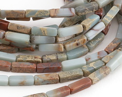 Impression Jasper Rectangle Tube 13x4mm