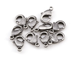 Antique Silver (plated) Lobster Clasp 12x7mm