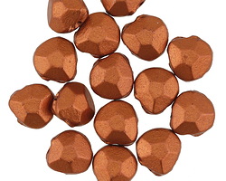 Czech Glass Metallic Copper Faceted Briolette 9x10mm