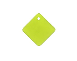 Olive Beach-Style Glass Curved Diamond Square Pendant 22mm