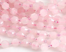 Madagascar Rose Quartz Energy Tube 8x7mm Beads