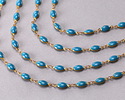 Zola Elements Sea Blue Oval Link Brass Chain