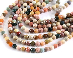 Alashan Mongolian Agate Faceted Round 4mm