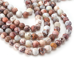 Rosetta Lace Agate (matte) Round 8mm