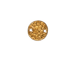 TierraCast Gold (plated) Hammertone Round Link 11mm
