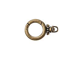 Antique Brass (plated) Swivel Charm Holder Clasp 20x13mm
