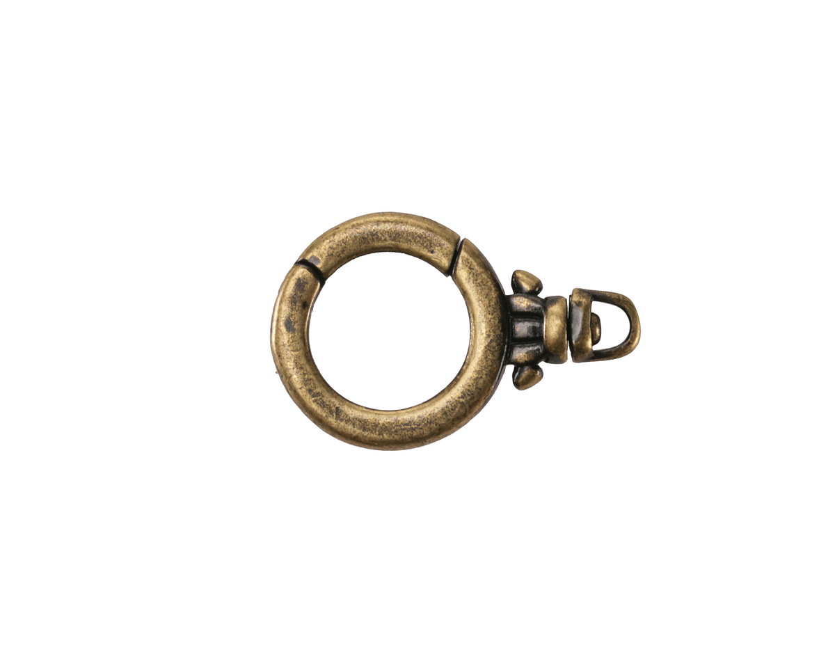 Antique Brass (plated) Swivel Charm Holder Clasp 20x13mm