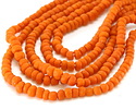 Java Glass Tangerine Graduated Gooseberry Beads 3-6x4-6mm