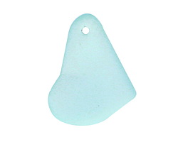 Seafoam Beach-Style Glass Freeform Drop 16-23x25-30mm