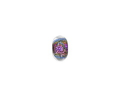 Grace Lampwork Amethyst Dichroic Rondelle 5x10mm