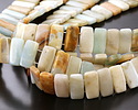 Black Gold Amazonite 2-Hole Pillow 10x20mm