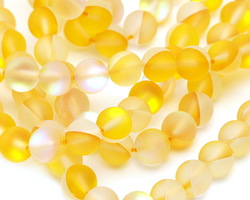 Sunshine Fused Glass AB (matte) Round 8mm