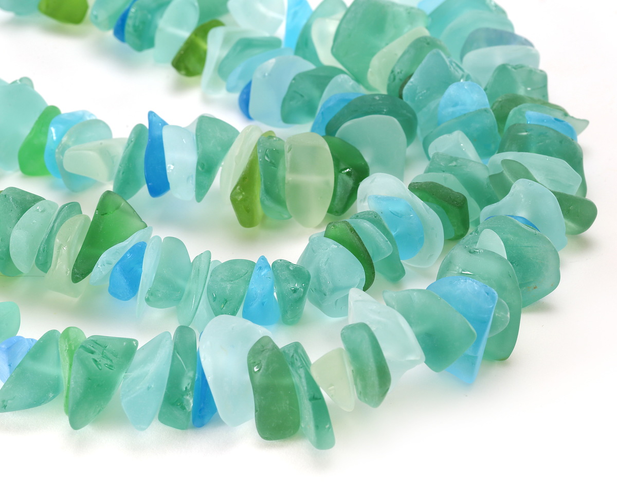 Multicolor Glass Large Chips 2-11x10-22mm