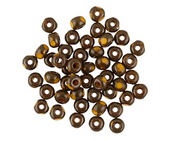 Czech Glass Sunflower Picasso Trica Beads 3x4mm