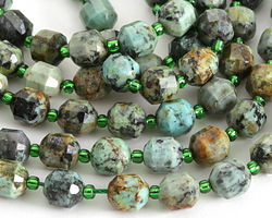 African Turquoise Energy Tube 9x8mm Beads