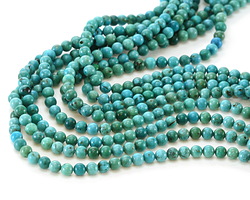 Green Blue Hubei Turquoise (A - more blue) Round 3mm