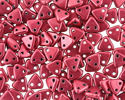 CzechMates Glass ColorTrends: Sueded Gold Lily Pad 2-Hole Triangle 6mm