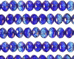 Czech Glass Bronzed Mediterranean Fire Polished Rondelle 5x7mm