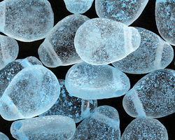 Czech Glass Matte Textured Turquoise Petal Drop 8x11mm