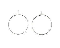 Silver (plated) Hoop Earwire 20mm