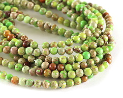 Apple Green Impression Jasper Round 4mm