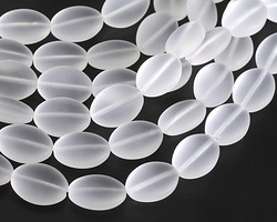 Crystal Beach-Style Glass Oval 18x13mm