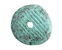 Mykonos Metalized Ceramic Copper Patina Large Textured Washer 43-45mm
