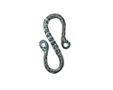 Mykonos Copper (plated) Patina Pebbles S-Hook 24x12.5mm