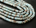 Hemimorphite Microfaceted Heishi 2x6mm