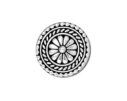 TierraCast Antique Silver (plated) Bali Button 18mm