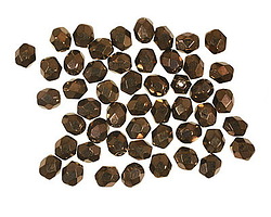 Czech Glass Dark Bronze Fire Polished Round 4mm