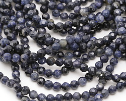 Sodalite Faceted Round 4mm