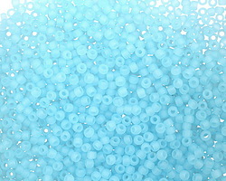 TOHO Ceylon Frosted Aqua Round 11/0 Seed Bead