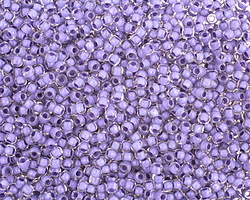TOHO Crystal (with Neon Purple Lining) Round 11/0 Seed Bead