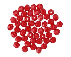 Czech Glass Opaque Red Fire Polished Round 4mm