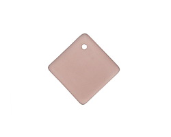 Medium Amethyst Beach-Style Glass Curved Diamond Square Pendant 18mm