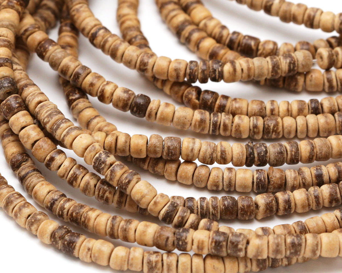 Light Brown Coconut Shell 3-4.5x5mm