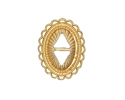 Zola Elements Matte Gold (plated) Southwest Concho 19x25mm