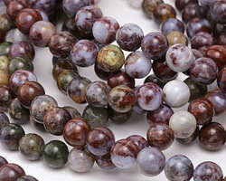 Red Lightning Agate Round 8mm