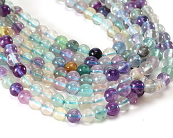 Rainbow Fluorite Round 6mm
