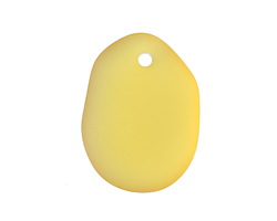 Desert Gold Beach-Style Glass Large Pebble Pendant 23-25x27-33mm