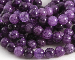 Purple Rutilated Quartz Round 8mm